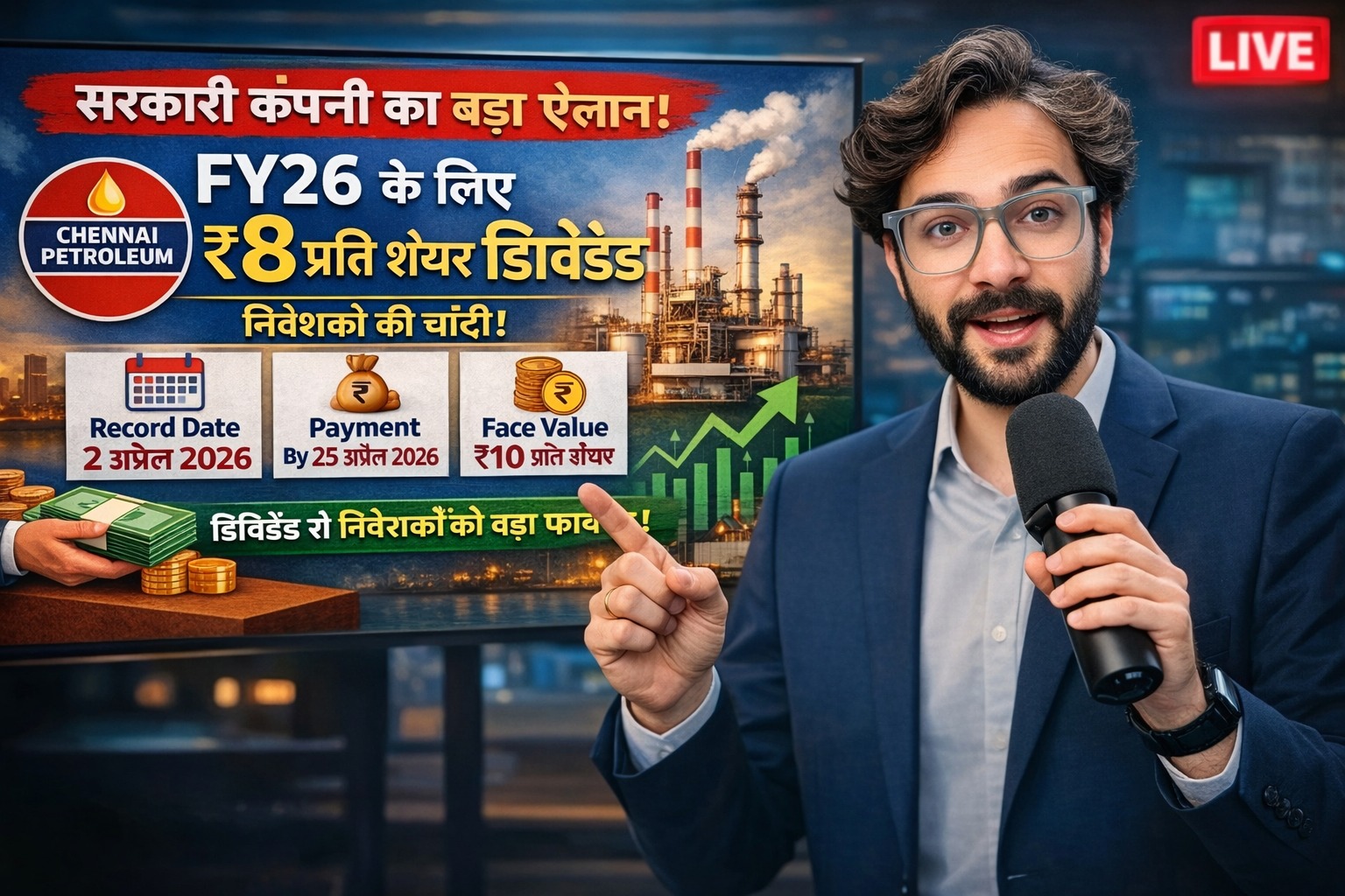 Dividend Stock: Chennai Petroleum Announces ₹8 Per Share Dividend for FY26